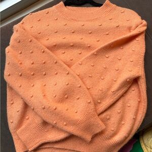 Polka Dot Pastel Orange Sweater